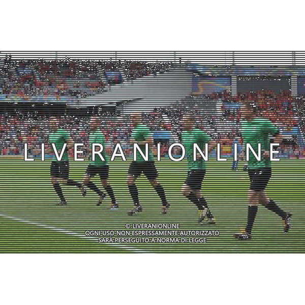 TULUZA 13.06.2016 MECZ I RUNDA GRUPA D MISTRZOSTW EUROPY 2016: HISZPANIA - CZECHY --- FIRST ROUND GROUP D UEFA EURO 2016 MATCH IN TOULOUSE: SPAIN - CZECH REPUBLIC PAWEL RACZKOWSKI PAWEL SOKOLNICKI SZYMON MARCINIAK TOMASZ LISTKIEWICZ TOMASZ MUSIAL - ARBITRO FOT. PIOTR KUCZA/NEWSPIX.PL --- Newspix.pl / AGENZIA ALDO LIVERANI SAS - ITALY ONLY EDITORIAL USE ONLY - Spagna - Repubblica Ceca UEFA Francia EURO 2016 Final Tournament Group Stage D Tolosa - 13.06.2016