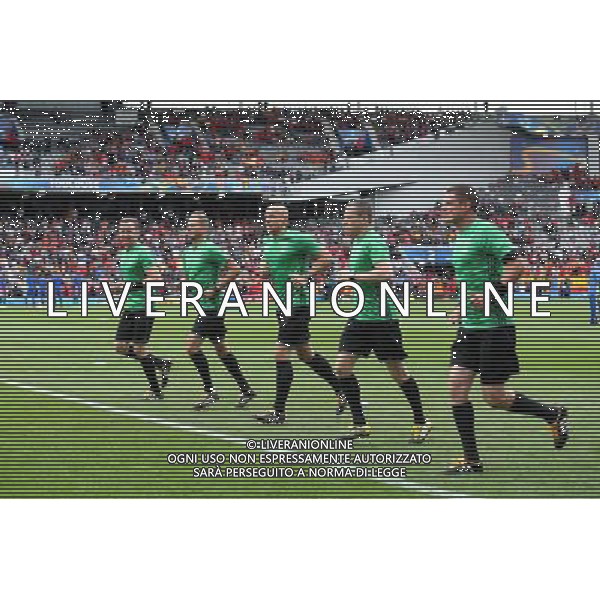 TULUZA 13.06.2016 MECZ I RUNDA GRUPA D MISTRZOSTW EUROPY 2016: HISZPANIA - CZECHY --- FIRST ROUND GROUP D UEFA EURO 2016 MATCH IN TOULOUSE: SPAIN - CZECH REPUBLIC PAWEL RACZKOWSKI PAWEL SOKOLNICKI SZYMON MARCINIAK TOMASZ LISTKIEWICZ TOMASZ MUSIAL - ARBITRO FOT. PIOTR KUCZA/NEWSPIX.PL --- Newspix.pl / AGENZIA ALDO LIVERANI SAS - ITALY ONLY EDITORIAL USE ONLY - Spagna - Repubblica Ceca UEFA Francia EURO 2016 Final Tournament Group Stage D Tolosa - 13.06.2016