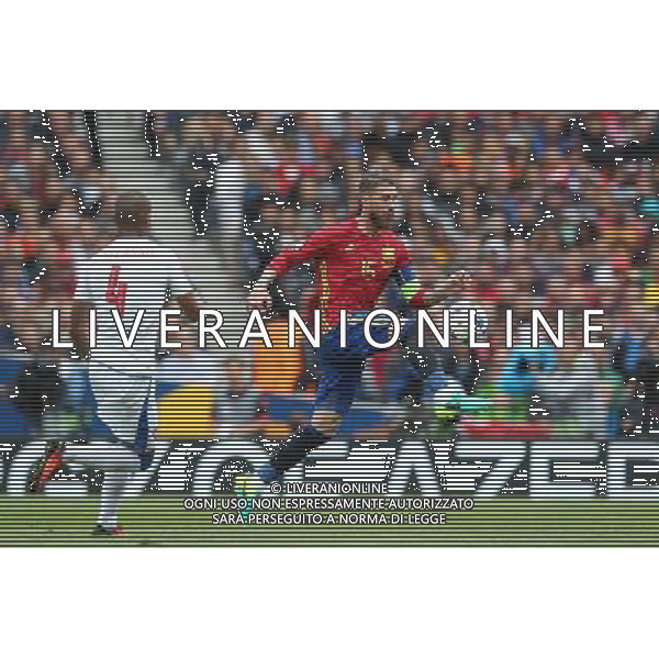 TULUZA 13.06.2016 MECZ I RUNDA GRUPA D MISTRZOSTW EUROPY 2016: HISZPANIA - CZECHY 1:0 --- FIRST ROUND GROUP D UEFA EURO 2016 MATCH IN TOULOUSE: SPAIN - CZECH REPUBLIC 1:0 SERGIO RAMOS FOT. PIOTR KUCZA/NEWSPIX.PL --- Newspix.pl / AGENZIA ALDO LIVERANI SAS - ITALY ONLY EDITORIAL USE ONLY - Spagna - Repubblica Ceca UEFA Francia EURO 2016 Final Tournament Group Stage D Tolosa - 13.06.2016