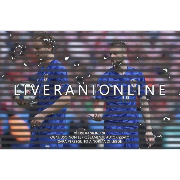 UEFA Francia EURO 2016 Final Tournament Group Stage D Parigi - 12.06.2016 Turchia-Croazia Nella Foto:Brozovic Marcelo-Rakitic Ivan /Ph.Vitez-Ag. Aldo Liverani