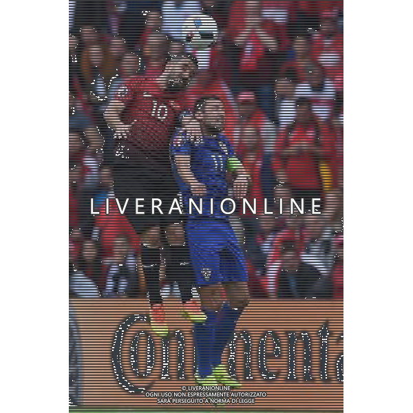 UEFA Francia EURO 2016 Final Tournament Group Stage D Parigi - 12.06.2016 Turchia-Croazia Nella Foto:Turan Arda-Srna Darijo /Ph.Vitez-Ag. Aldo Liverani