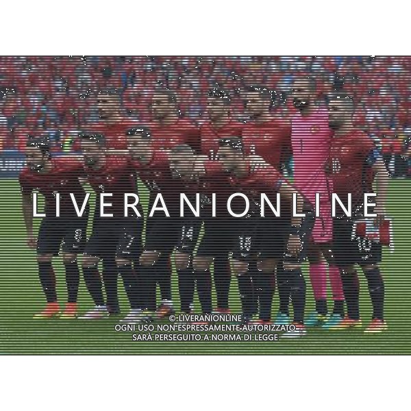 UEFA Francia EURO 2016 Final Tournament Group Stage D Parigi - 12.06.2016 Turchia-Croazia Nella Foto:Turchia Squadra Formazione Babacan,Balta,Calhanoglu,Gonul,Inan,Tosun,Turan,Ozyakup,Topal,Tufan,Erkin /Ph.Vitez-Ag. Aldo Liverani