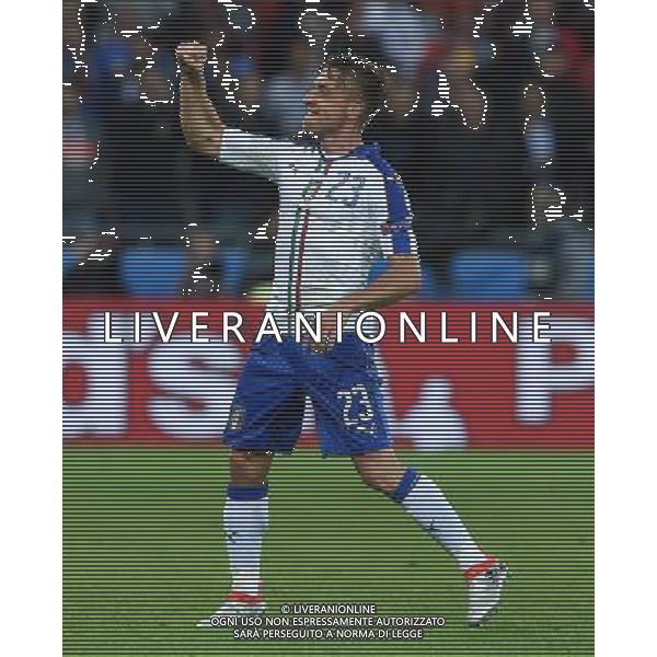 UEFA Francia EURO 2016 Final Tournament Group Stage E Lione - 13.06.2016 Belgio-Italia Nella Foto: esultanza dopo il gol di emanuele giaccherini /Ph.Vitez-Ag. Aldo Liverani