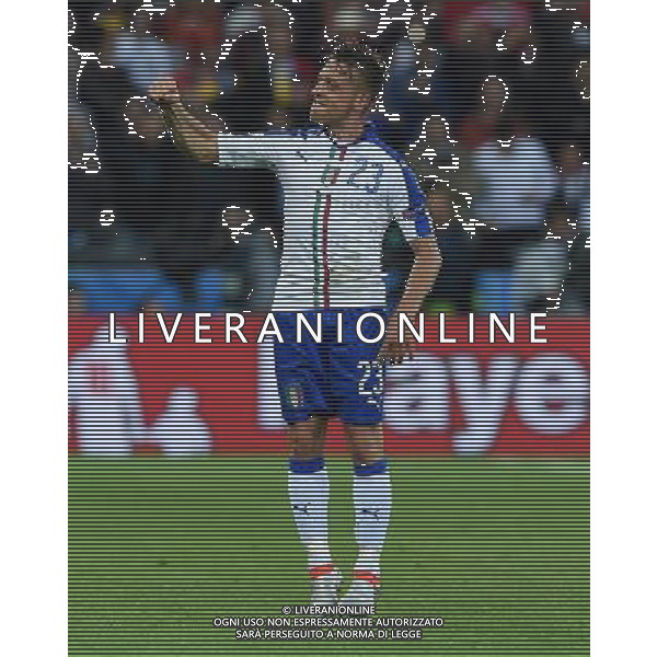 UEFA Francia EURO 2016 Final Tournament Group Stage E Lione - 13.06.2016 Belgio-Italia Nella Foto: esultanza dopo il gol di emanuele giaccherini /Ph.Vitez-Ag. Aldo Liverani