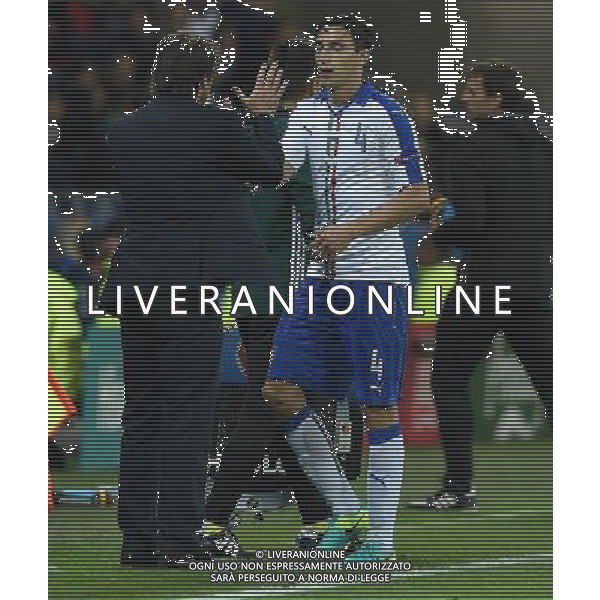 UEFA Francia EURO 2016 Final Tournament Group Stage E Lione - 13.06.2016 Belgio-Italia Nella Foto: matteo darmian con antonio conte dopo la sostituzione /Ph.Vitez-Ag. Aldo Liverani