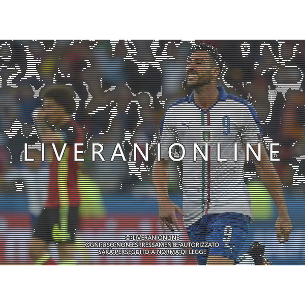 UEFA Francia EURO 2016 Final Tournament Group Stage E Lione - 13.06.2016 Belgio-Italia Nella Foto: esultanza dopo il gol di graziano pelle\' /Ph.Vitez-Ag. Aldo Liverani