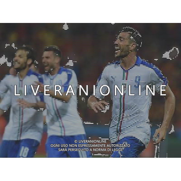 UEFA Francia EURO 2016 Final Tournament Group Stage E Lione - 13.06.2016 Belgio-Italia Nella Foto: esultanza dopo il gol di graziano pelle\' /Ph.Vitez-Ag. Aldo Liverani