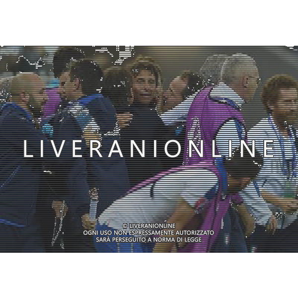 UEFA Francia EURO 2016 Final Tournament Group Stage E Lione - 13.06.2016 Belgio-Italia Nella Foto: abbracci esultanza di antonio conte dopo il gol di graziano pelle\' /Ph.Vitez-Ag. Aldo Liverani