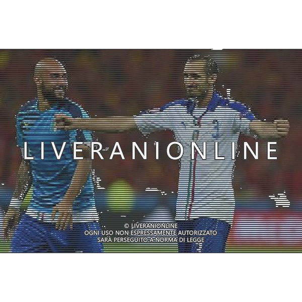 UEFA Francia EURO 2016 Final Tournament Group Stage E Lione - 13.06.2016 Belgio-Italia Nella Foto:Chiellini Giorgio-Zaza Simone /Ph.Vitez-Ag. Aldo Liverani