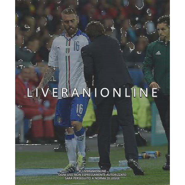 UEFA Francia EURO 2016 Final Tournament Group Stage E Lione - 13.06.2016 Belgio-Italia Nella Foto:De Rossi Daniele Conte Antonio Sostituzione /Ph.Vitez-Ag. Aldo Liverani