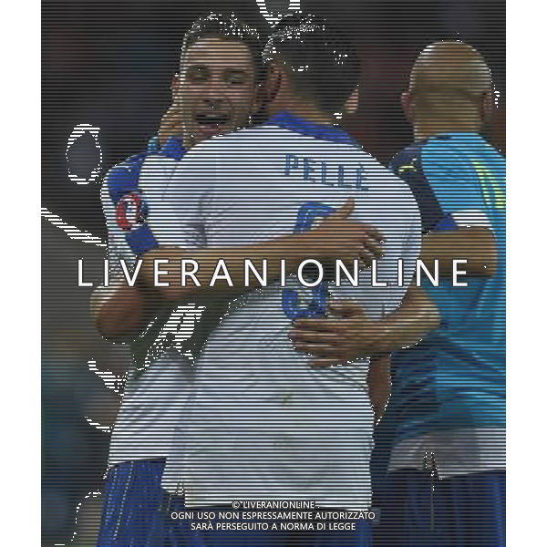UEFA Francia EURO 2016 Final Tournament Group Stage E Lione - 13.06.2016 Belgio-Italia Nella Foto:De Sciglio Mattia-Pelle\' Graziano /Ph.Vitez-Ag. Aldo Liverani
