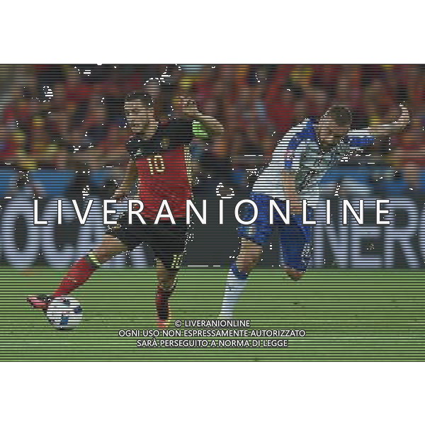 UEFA Francia EURO 2016 Final Tournament Group Stage E Lione - 13.06.2016 Belgio-Italia Nella Foto:Hazard Eden-De Rossi Daniele /Ph.Vitez-Ag. Aldo Liverani
