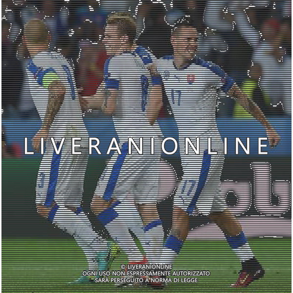 UEFA Francia EURO 2016 Final Tournament Group Stage B Lille - 15.06.2016 Russia-Slovacchia Nella Foto: marek hamsik esultanza dopo il gol /Ph.Vitez-Ag. Aldo Liverani
