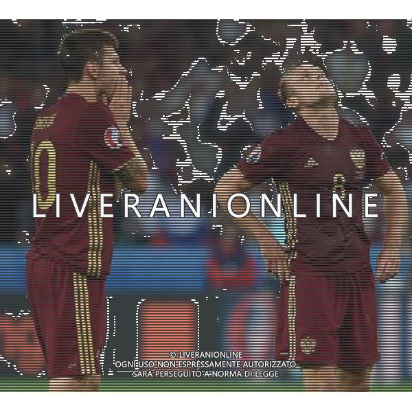 UEFA Francia EURO 2016 Final Tournament Group Stage B Lille - 15.06.2016 Russia-Slovacchia Nella Foto:delusione glushakov e smolov /Ph.Vitez-Ag. Aldo Liverani