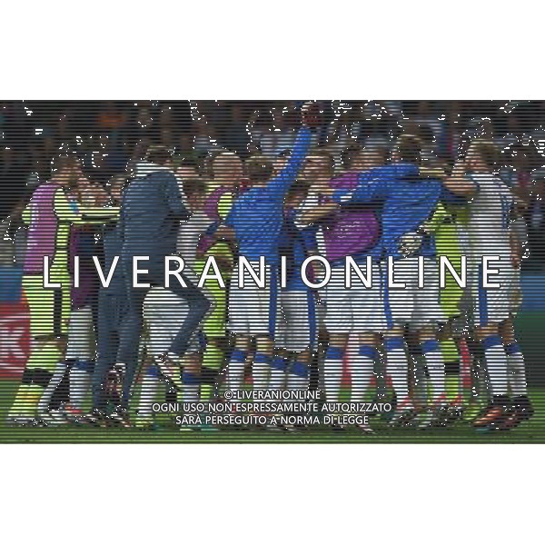 UEFA Francia EURO 2016 Final Tournament Group Stage B Lille - 15.06.2016 Russia-Slovacchia Nella Foto:i giocatori della slovacchia festeggiano /Ph.Vitez-Ag. Aldo Liverani