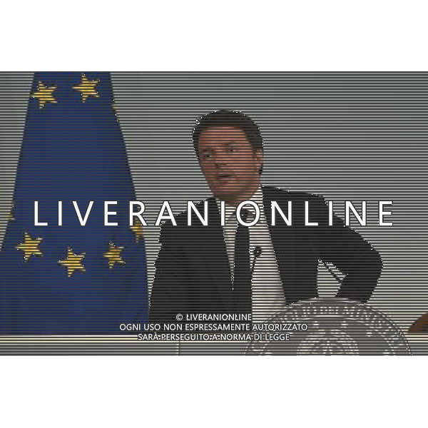 Conferenza stampa dopo il Consiglio dei ministri - Roma - 15.06.2016 - Palazzo Chigi - nella foto: Matteo Renzi / Ph. Corradetti - AGENZIA ALDO LIVERANI SAS/ AGENZIA ALDO LIVERANI SAS