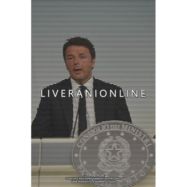 Conferenza stampa dopo il Consiglio dei ministri - Roma - 15.06.2016 - Palazzo Chigi - nella foto: Matteo Renzi / Ph. Corradetti - AGENZIA ALDO LIVERANI SAS/ AGENZIA ALDO LIVERANI SAS