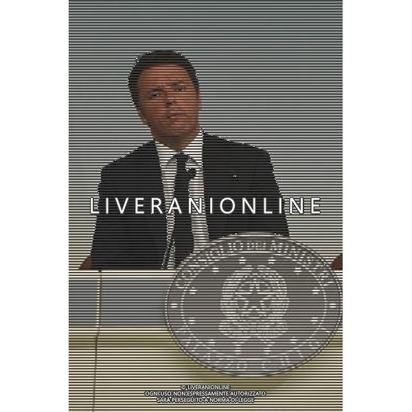 Conferenza stampa dopo il Consiglio dei ministri - Roma - 15.06.2016 - Palazzo Chigi - nella foto: Matteo Renzi / Ph. Corradetti - AGENZIA ALDO LIVERANI SAS/ AGENZIA ALDO LIVERANI SAS