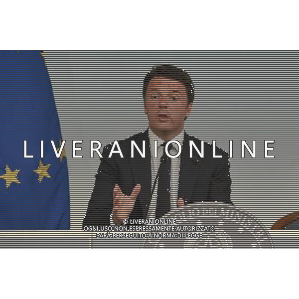 Conferenza stampa dopo il Consiglio dei ministri - Roma - 15.06.2016 - Palazzo Chigi - nella foto: Matteo Renzi / Ph. Corradetti - AGENZIA ALDO LIVERANI SAS/ AGENZIA ALDO LIVERANI SAS