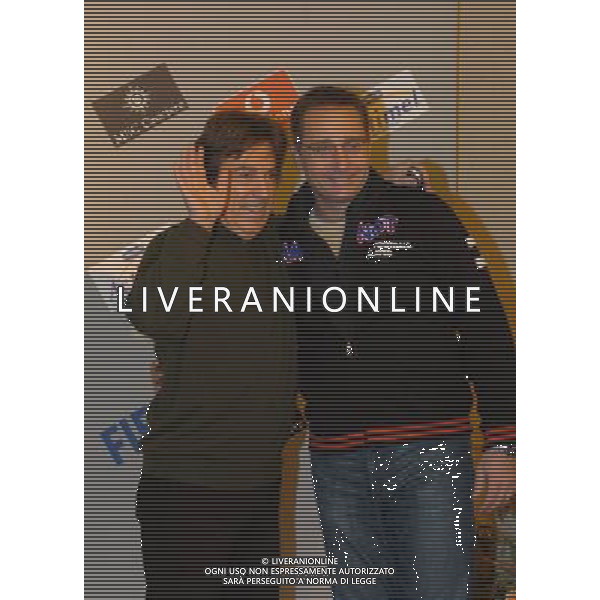 CONFERENZA STAMPA 55Á FESTIVAL DI SANREMO 05/03/2005 NELLA FOTO: DEL NOCE FABRIZIO E BONOLIS PAOLO FOTO AGENZIA ALDO LIVERANI