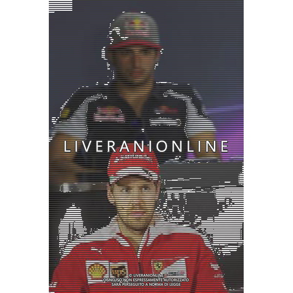 Sebastian Vettel (GER) Ferrari in the FIA Press Conference. 16.06.2016. Formula 1 World Championship, Rd 8, European Grand Prix, Baku Street Circuit, Azerbaijan, Preparation Day. AG ALDO LIVERANI SAS ONLY ITALY