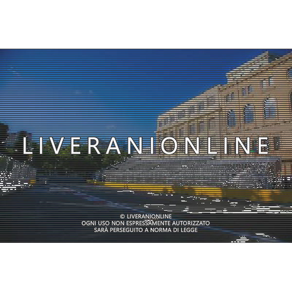 Baku city circuit at turn 11 with the castle. 15.06.2016. Formula 1 World Championship, Rd 8, European Grand Prix, Baku Street Circuit, Azerbaijan, Preparation Day. - AG ALDO LIVERANI SAS ONLY ITALY