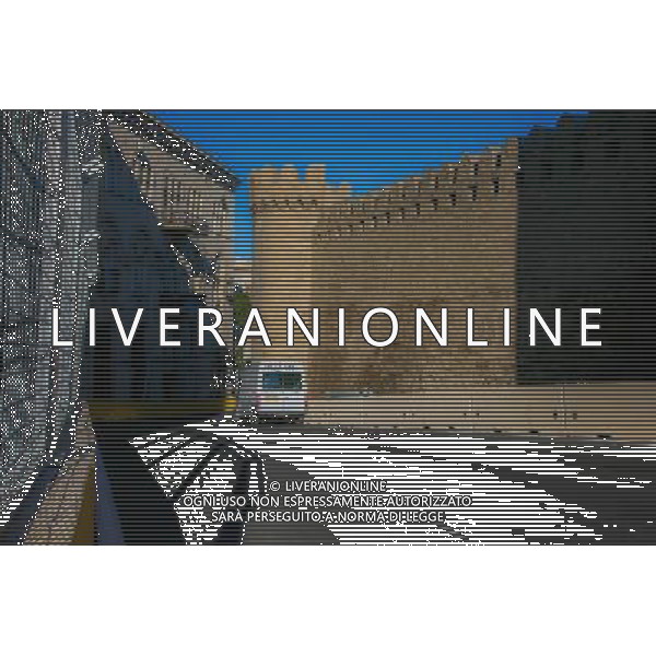Baku city circuit at turn 10 with the castle. 15.06.2016. Formula 1 World Championship, Rd 8, European Grand Prix, Baku Street Circuit, Azerbaijan, Preparation Day. - AG ALDO LIVERANI SAS ONLY ITALY