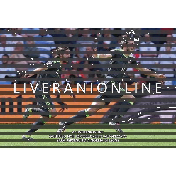 UEFA Francia EURO 2016 Final Tournament Group Stage B Lens - 16.06.2016 Inghilterra-Galles Nella Foto:bale esulta /Ph.Vitez-Ag. Aldo Liverani