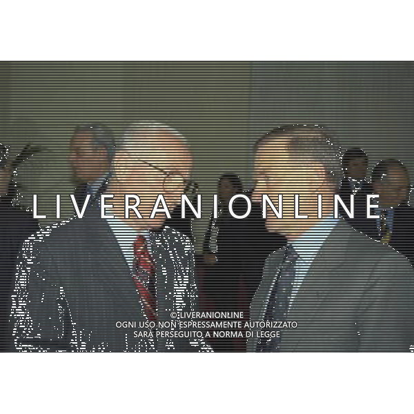 MILANO 17-12-1998 HOTEL PRINCIPE DI SAVOIA FESTA NATALIZIA DELLA LEGA NAZIONALE CALCIO NELLA FOTO AZEGLIO VICINI E SERGIO CAMPANA AG ALDO LIVERANI SAS