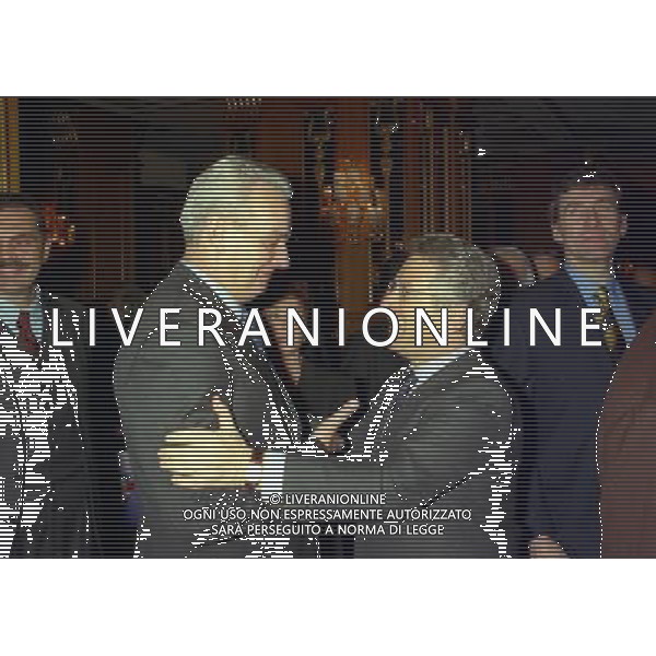 MILANO 17-12-1998 HOTEL PRINCIPE DI SAVOIA FESTA NATALIZIA DELLA LEGA NAZIONALE CALCIO NELLA FOTO SERGIO GONELLA E ANTONIO MATTARESE AG ALDO LIVERANI SAS