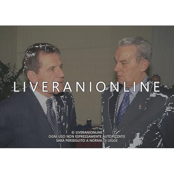 MILANO 17-12-1998 HOTEL PRINCIPE DI SAVOIA FESTA NATALIZIA DELLA LEGA NAZIONALE CALCIO NELLA FOTO MARIO MACALLI E SERGIO GONELLA AG ALDO LIVERANI SAS