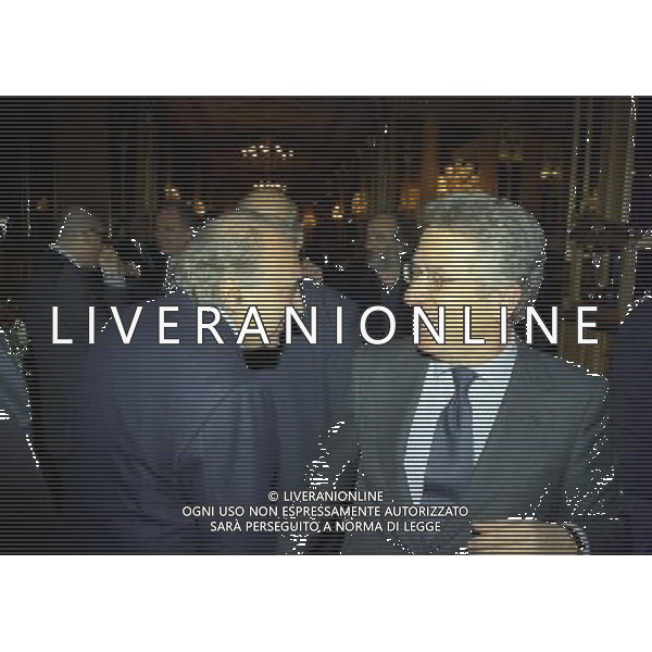 MILANO 17-12-1998 HOTEL PRINCIPE DI SAVOIA FESTA NATALIZIA DELLA LEGA NAZIONALE CALCIO NELLA FOTO CORRADO FERLAINO CON ANTONIO MATTARESE AG ALDO LIVERANI SAS