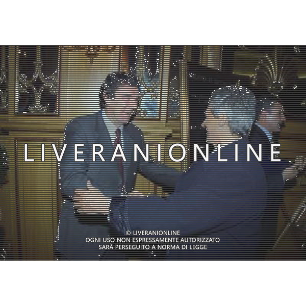 MILANO 17-12-1998 HOTEL PRINCIPE DI SAVOIA FESTA NATALIZIA DELLA LEGA NAZIONALE CALCIO NELLA FOTO SERGIO CRAGNOTTI CON DINO ZOFF AG ALDO LIVERANI SAS