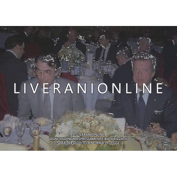 MILANO 17-12-1998 HOTEL PRINCIPE DI SAVOIA FESTA NATALIZIA DELLA LEGA NAZIONALE CALCIO NELLA FOTO MASSIMO MORATTI E VITTORIO CECCHI GORI AG ALDO LIVERANI SAS