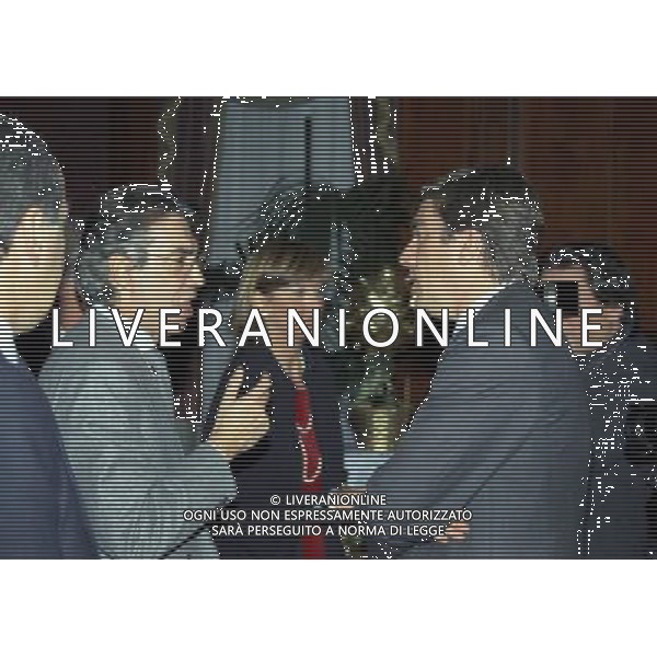 MILANO 17-12-1998 HOTEL PRINCIPE DI SAVOIA FESTA NATALIZIA DELLA LEGA NAZIONALE CALCIO NELLA FOTO MASSIMO MORATTI CON FABRIZIO GARILLI AG ALDO LIVERANI SAS