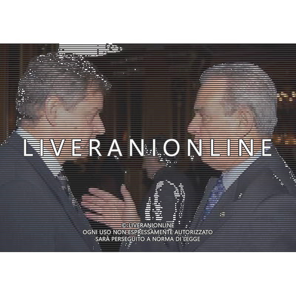 MILANO 17-12-1998 HOTEL PRINCIPE DI SAVOIA FESTA NATALIZIA DELLA LEGA NAZIONALE CALCIO NELLA FOTO SERGIO GONELLA E PIERLUIGI PAIRETTO AG ALDO LIVERANI SAS