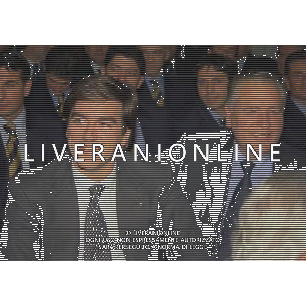 MILANO 17-12-1998 HOTEL PRINCIPE DI SAVOIA FESTA NATALIZIA DELLA LEGA NAZIONALE CALCIO NELLA FOTO FABRIZIO GARILLI E VINCENZO MATTARESE AG ALDO LIVERANI SAS