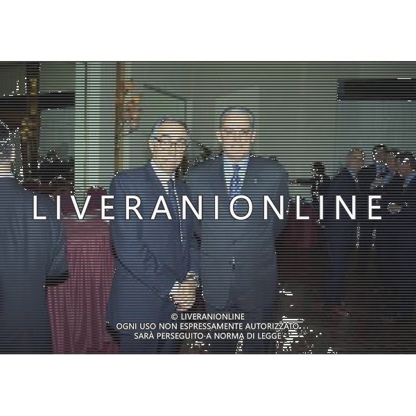 MILANO 17-12-1998 HOTEL PRINCIPE DI SAVOIA FESTA NATALIZIA DELLA LEGA NAZIONALE CALCIO NELLA FOTO FRANCO CARRARO E SERGIO GONELLA AG ALDO LIVERANI SAS