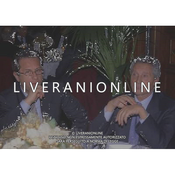 MILANO 17-12-1998 HOTEL PRINCIPE DI SAVOIA FESTA NATALIZIA DELLA LEGA NAZIONALE CALCIO NELLA FOTO JULIO VELASCO E SERGIO CRAGNOTTI AG ALDO LIVERANI SAS