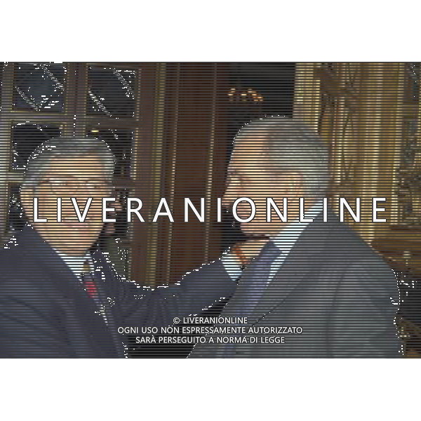 MILANO 17-12-1998 HOTEL PRINCIPE DI SAVOIA FESTA NATALIZIA DELLA LEGA NAZIONALE CALCIO NELLA FOTO LUCIANO NIZZOLA E GIUSEPPE GAZZONI FRASCARA AG ALDO LIVERANI SAS