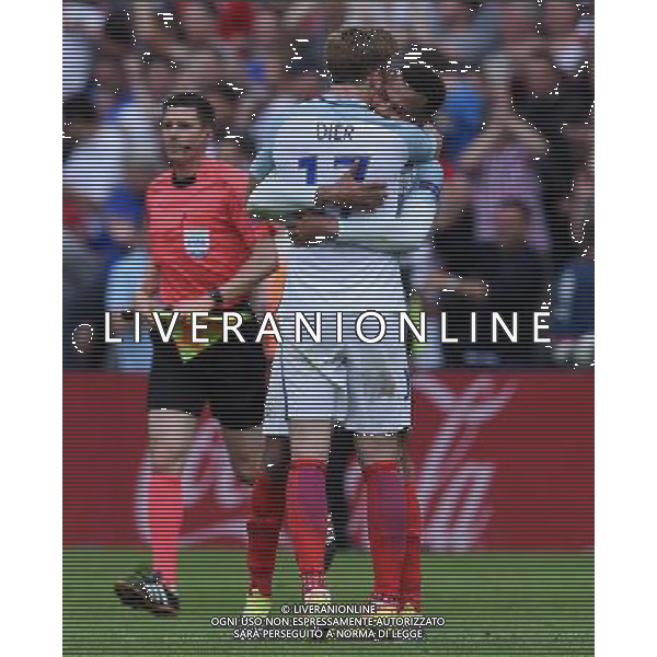 UEFA Francia EURO 2016 Final Tournament Group Stage B Lens - 16.06.2016 Inghilterra-Galles Nella Foto:walker e dier festeggiano /Ph.Vitez-Ag. Aldo Liverani