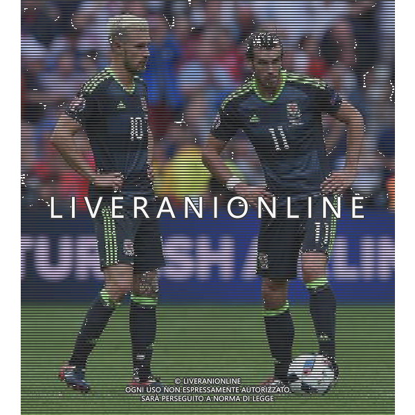 UEFA Francia EURO 2016 Final Tournament Group Stage B Lens - 16.06.2016 Inghilterra-Galles Nella Foto:Bale Gareth-Ramsey Aaron /Ph.Vitez-Ag. Aldo Liverani