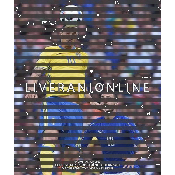 UEFA Francia EURO 2016 Final Tournament Group Stage E Tolosa - 17.06.2016 Italia-Svezia Nella Foto: zlatan ibahimovic e leonardo bonucci /Ph.Vitez-Ag. Aldo Liverani