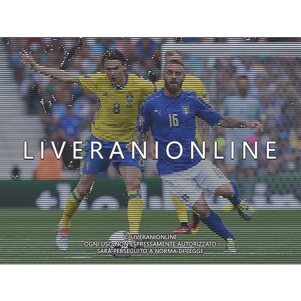 UEFA Francia EURO 2016 Final Tournament Group Stage E Tolosa - 17.06.2016 Italia-Svezia Nella Foto:daniele de rossi e Albin ekdal /Ph.Vitez-Ag. Aldo Liverani