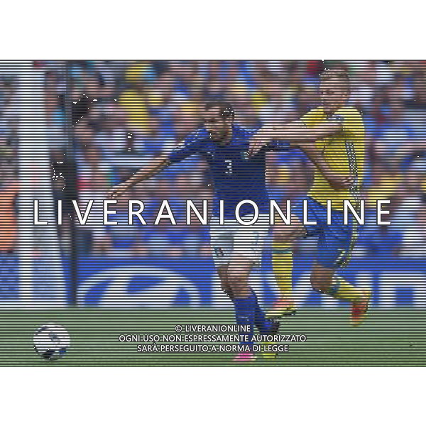 UEFA Francia EURO 2016 Final Tournament Group Stage E Tolosa - 17.06.2016 Italia-Svezia Nella Foto: giorgio chiellini e larsson /Ph.Vitez-Ag. Aldo Liverani