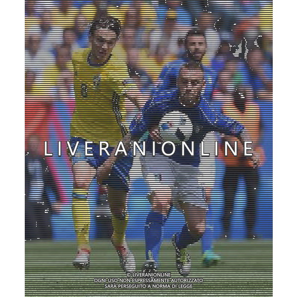 UEFA Francia EURO 2016 Final Tournament Group Stage E Tolosa - 17.06.2016 Italia-Svezia Nella Foto:de rossi daniele e albin ekdal /Ph.Vitez-Ag. Aldo Liverani