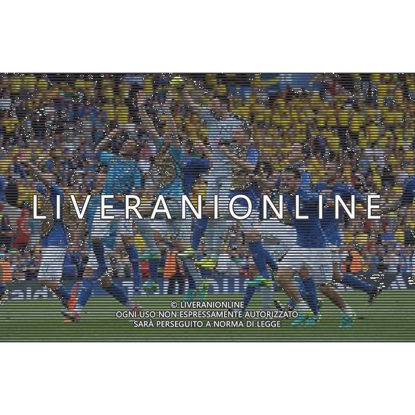 UEFA Francia EURO 2016 Final Tournament Group Stage E Tolosa - 17.06.2016 Italia-Svezia Nella Foto: esultanza dei giocatori dell\'italia che festeggiano a fine gara /Ph.Vitez-Ag. Aldo Liverani