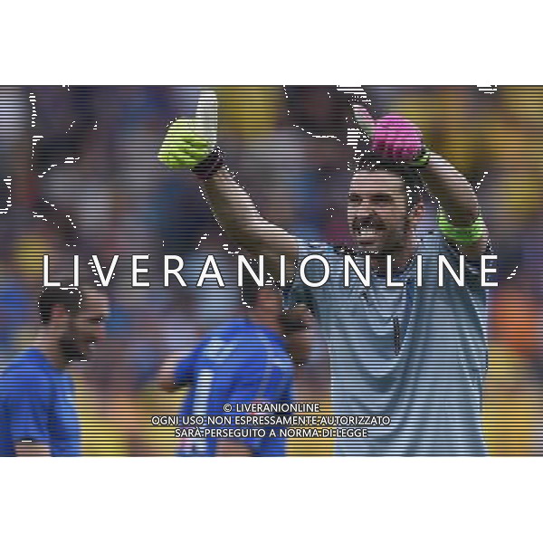 UEFA Francia EURO 2016 Final Tournament Group Stage E Tolosa - 17.06.2016 Italia-Svezia Nella Foto: esultanza dei giocatori dell\'italia che festeggiano a fine gara - gianluigi buffon /Ph.Vitez-Ag. Aldo Liverani