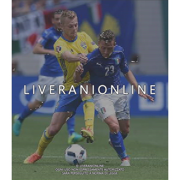 UEFA Francia EURO 2016 Final Tournament Group Stage E Tolosa - 17.06.2016 Italia-Svezia Nella Foto:Giaccherini Emanuele-Larsson Sebastian /Ph.Vitez-Ag. Aldo Liverani