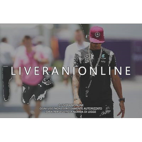 Lewis Hamilton (GBR) Mercedes AMG F1. 18.06.2016. Formula 1 World Championship, Rd 8, European Grand Prix, Baku Street Circuit, Azerbaijan, Qualifying Day. / AGENZIA ALDO LIVERANI SAS - Motor Racing - Formula One World Championship - European Grand Prix - Qualifying Day - Baku, Azerbaijan 18.06.2016 - Prove Ufficiali Qualifiche / ITALY ONLY EDITORIAL USE ONLY 